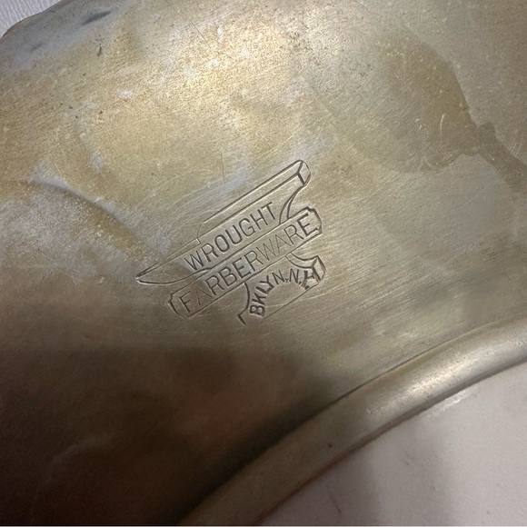 Vintage Farberware Wrought Aluminum & Triumph Limoges Center Plate Platter - Picture 7 of 9